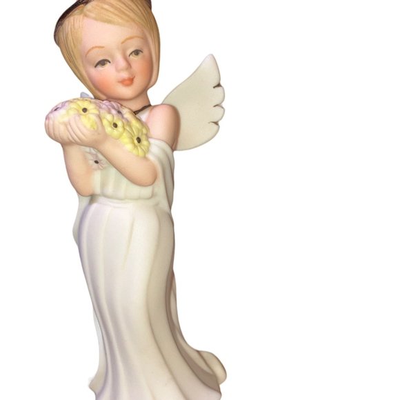 Home Interiors 2 Ceramic Angel Praying Figurines 12245-04 - Picture 4 of 11